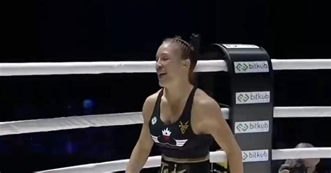 bkfc girl flashes after win|Bare Knuckle fighter flashes crowd after massive win